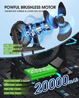 Ventilateur brumisateur portable - Ventilateur de sol rechargeable par USB avec batterie 20000 mAh et réservoir d'eau de 9 L, ventilateur de pulvérisation extérieur