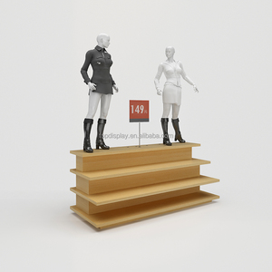 Tùy Chỉnh Uniqlo Vải Hiển Thị Đứng Phụ Nữ Quần Áo Hiển Thị Kệ Kim Loại Bán Lẻ Boutique Vàng Quần Áo Giá Cho Cửa Hàng - Product Image 5