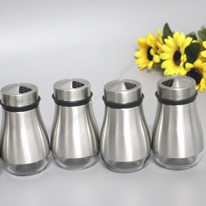 Wholesale Wholesale LMK068 <b>Kitchen</b> <b>Gadgets</b> Cruet Oil Bottle Herb Spice Jars <b>Tools</b> with Steel Tray Metal Utensils - Product Image 1