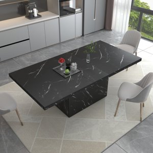<span class=keywords><strong>Tavolo</strong></span> da pranzo contemporaneo di lusso per 4-6 mobili in marmo moderno <span class=keywords><strong>allungabile</strong></span> per appartamento Villa soggiorno <span class=keywords><strong>sala</strong></span> da pranzo cucina - Product Image 1