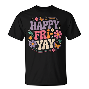 Camiseta Happy Fri-Yay con diseño gráfico divertido para el fin de semana, unisex, talla para adultos - Product Image 2