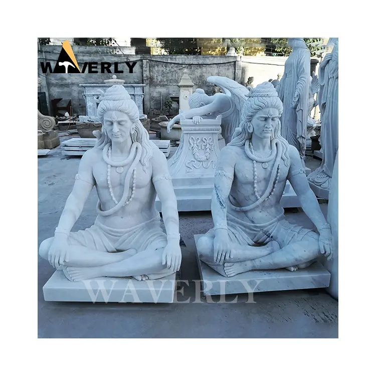 Wholesale High Quality Life Size Stone Hindu God Figures Indian Religious Lord Shiva Marble Statue