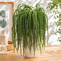 JOYWAY Fleur artificielle décorative en amarante de haute qualité, faite à la main, au toucher réel, blanche et verte, pour mariage