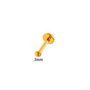 Boucle d'<span class=keywords><strong>oreille</strong></span> en titane ASTM F136 G23 à bouton sphérique sans filetage pour <span class=keywords><strong>piercing</strong></span> - Product Image 3