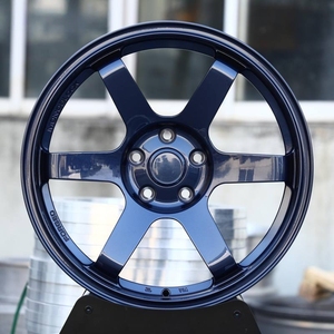 ล้อฟอร์จ YHS 246 <span class=keywords><strong>TE37</strong></span> <span class=keywords><strong>สี</strong></span>น้ำเงินแม็ก ขนาด 17 18 19 20 นิ้ว น้ำหนักเ<span class=keywords><strong>บ</strong></span>า สำหรับรถยนต์ Honda Civic Type R Subaru WRX STI BMW - Product Image 1