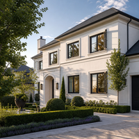 Fenêtre à battant à rupture de pont thermique, double vitrage trempé, insonorisée, jointée EPDM, conforme AS2047 CE NFRC, pour villas et hôtels, directement de l'usine
