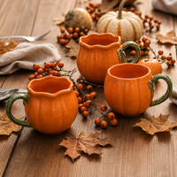 Mug à café en céramique en forme de citrouille d'Halloween, cadeau de fête, décoration de la maison
