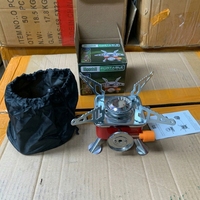 Réchaud à gaz portable pliable pour le camping, mini brûleur à cassette de butane avec sac de rangement pour la cuisine en plein air, la randonnée et les pique-niques