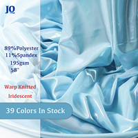 Tissu tricoté chaîne interlock extensible dans les quatre sens, respirant, effet slub, uni, irisé, avec estampage à chaud |   11% Spandex/Polyester 195gsm |   Tight