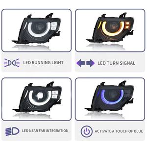 Phares Modifiés pour <span class=keywords><strong>Pajero</strong></span> Montero V87 V93 V97 2007-2021, Mise à Niveau DRL à LED Style Defender, Phare Avant pour Mitsubishi - Product Image 5