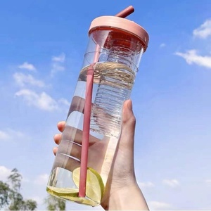 Botella <span class=keywords><strong>de</strong></span> bebida Tazas <span class=keywords><strong>de</strong></span> jugo <span class=keywords><strong>de</strong></span> limón filtradas <span class=keywords><strong>de</strong></span> gran capacidad <span class=keywords><strong>con</strong></span> tapas y pajitas Vaso <span class=keywords><strong>de</strong></span> <span class=keywords><strong>plástico</strong></span> reutilizable <span class=keywords><strong>de</strong></span> estilo Simple Ins - Product Image 1
