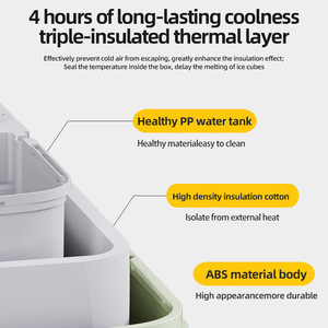 Mini máquina para hacer hielo, 30,7x23,7x32cm, Control táctil, hielo en cubos para oficina, dormitorio, 4-8 personas, eléctrica, 220V-240V o 110V - Product Image 5