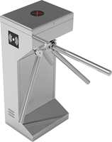 Sistema de Control de Acceso con Torniquete Trípode de Acero Inoxidable 304, Lector de Huellas Dactilares, Barrera de Brazo Abatible (TS1000)