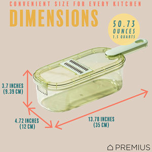 Hachoir à légumes multifonctionnel, hachoir et trancheur professionnel pour légumes et aliments avec récipient - Product Image 5