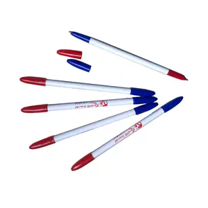 לוגו קידום מכירות עטות Bic, מיני צורה דקה דו צדדית מתנות ידידותית לסביבה דיו שני טיפים עט כדורי זול יותר לבית הספר