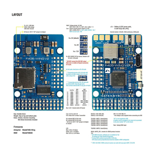 Controlador de Vuelo F405 Wing V2, Nuevo Diseño F4 FC, ICM42688P, DPS310, ArduPilot, INAV para Drones de Carreras FPV RC de Ala Fija - Product Image 4