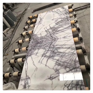 Dalles de marbre blanc de New <span class=keywords><strong>York</strong></span> polies, grandes dimensions, avec veines violettes, design moderne, imperméables, pour usage hôtelier - Product Image 6