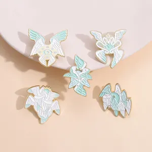 Celestial Elegance Enamel Pin Angelic Wings Art Brooch Lapel Badge for Clothing Jewelry