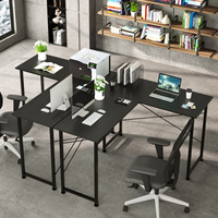 Bureau d'ordinateur de jeu en forme de L moderne noir personnalisé pour la maison ou le bureau, en vente