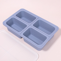 Moule de congélation en silicone Offre Spéciale moule couvercle soupe bac à glaçons conteneur de congélation en silicone boîte de stockage des aliments moule à soupe emballé