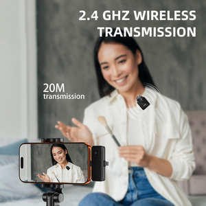 Micrófono Inalámbrico de 2.4g, Micrófono <span class=keywords><strong>Asmr</strong></span>, Micrófono Inalámbrico de Largo Alcance - Product Image 6