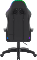 Chaise de jeu informatique économique en cuir mobile avec couleur RGB personnalisable, pivotante à 360 degrés, réglable en hauteur, avec vérin à gaz à 2 étages et pieds coniques