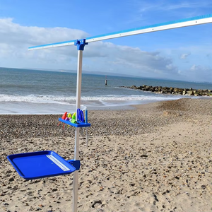 Portacanne da Pesca Regolabile in Alluminio Rastrelliera da Spiaggia Picchetto Tripode Supporto a Staffa per Battute di Pesca - Product Image 4