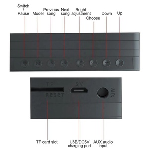 Loa Không Dây Để Bàn, Loa Stereo Kỹ Thuật Số Có Màn Hình LED, Đồng Hồ Báo Thức, Rạp Hát Tại Nhà, Loa Phát Nhạc Cột BT Rảnh Tay - Product Image 3