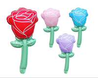Ballons en forme de fleurs RTS pour la décoration de mariage, la Saint-Valentin et la fête des mères - Ballons de fête en feuille colorée 21*45cm, idée cadeau