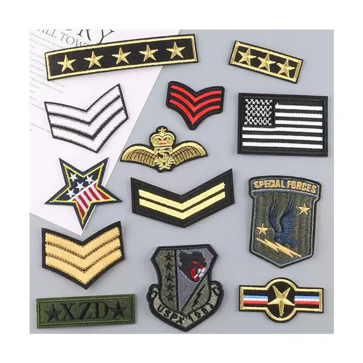 Badge logo brodé pour uniforme, offre spéciale
