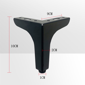 Pieds <span class=keywords><strong>de</strong></span> meubles <span class=keywords><strong>en</strong></span> fer noir modernes à trois branches <span class=keywords><strong>de</strong></span> 10 pouces |   Support métallique robuste pour tables <span class=keywords><strong>de</strong></span> chevet et petites armoires |   Matériel <span class=keywords><strong>de</strong></span> bricolage - Product Image 4