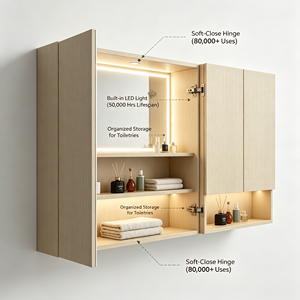 <span class=keywords><strong>Mobile</strong></span> bagno con <span class=keywords><strong>lavabo</strong></span> da 24 pollici, in compensato anticato, lucido, per spazi ridotti - Product Image 3