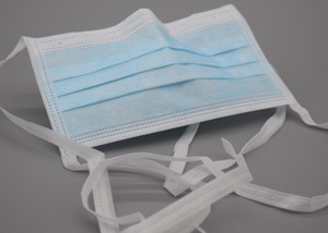 AOYA masker tali pengikat kepala bernapas non-tenun tiga lapis sekali pakai biru berkualitas tinggi Safety keamanan dipertebal - Product Image 5