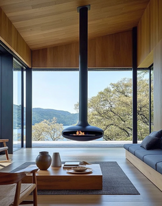 Caminetto Sospeso <span class=keywords><strong>a</strong></span> <span class=keywords><strong>Bioetanolo</strong></span>, Bruciatore <span class=keywords><strong>a</strong></span> Legna Rotante, Riscaldatore da Interno Montato <span class=keywords><strong>a</strong></span> Soffitto - Product Image 5