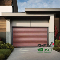 Porte de garage moderne LONGTAI Australia Villa avec grille automatique cachée en aluminium noir 16x7, lattes et grilles