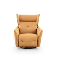 Fauteuil inclinable manuel en cuir moderne à cadre en bois, pivotant, zéro gravité, pour hôtel, appartement, villa (vente en gros)