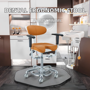 High Quality Dental Medical Lift <b>Chair</b> Handle Adjustable Height Ergonomic Stainless -Steel Gliding Movement Dental <b>Office</b> <b>Chair</b> - Product Image 2