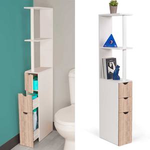 <span class=keywords><strong>Meuble</strong></span> de salle de bain de couleur blanche, étagère de rangement au-dessus des toilettes, armoire de salle de bain - Product Image 4