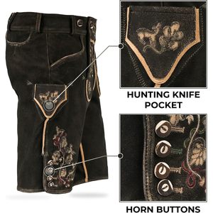 Lederhosen sur mesure authentiques pour hommes, shorts en cuir véritable, tenues d'Oktoberfest, style traditionnel allemand - Product Image 5