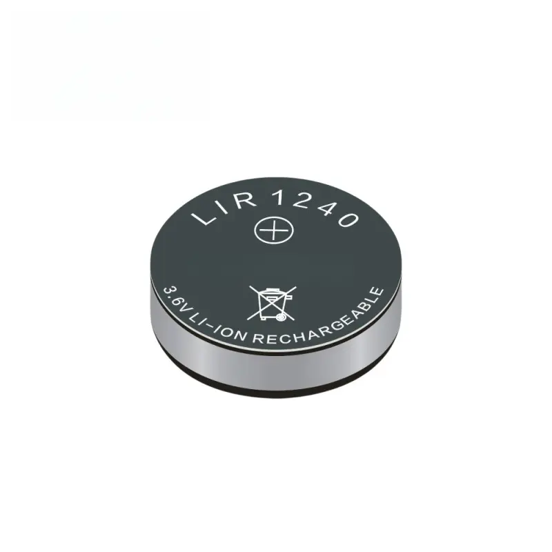 Lir1240 có thể sạc lại 3.6V Lithium tế bào nút lir1240 Pin 50 mAh Wearable thiết bị pin