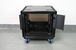 Amp Rack 9U con plataforma rodante de metal (rueda) gabinete de estante amplificador - Product Image 3