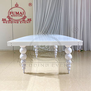Mesa de comedor ovalada de boda con base de acero inoxidable moderna blanca elegante para uso en hoteles y exteriores - Product Image 5