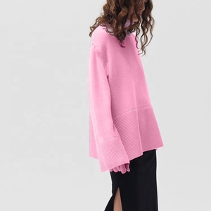 Maglione a Collo Alto in Misto Lana di Alta Qualità, Maniche Lunghe, Vestibilità Ampia per <span class=keywords><strong>Donna</strong></span>, Perfetto per Autunno e Inverno - Product Image 1
