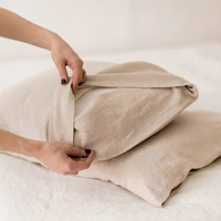 Couleur unie 100 _ pur lin jeter taie d'oreiller Euro Sham pour lit, taille personnalisée enveloppe housse de coussin décoration taie d'oreiller