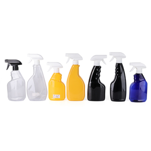 <span class=keywords><strong>500ml</strong></span> 650ml 750ml Amarillo Negro Rojo Color PET Plástico Gatillo Spray Botellas para productos domésticos - Product Image 4
