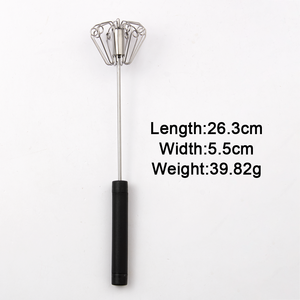 Outil de cuisine professionnel, <span class=keywords><strong>batteur</strong></span> à œufs <span class=keywords><strong>manuel</strong></span> semi-automatique, petit modèle en acier inoxydable avec poignée en plastique - Product Image 3