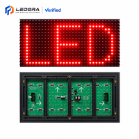 Modul Layar LED P10 Indoor SMD Merah Teks Bergulir 500cd Kecerahan Tinggi untuk Iklan Toko Garansi 5 Tahun