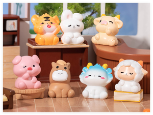 Vente en gros de figurines miniatures en résine 3D, 12 animaux du zodiaque, figurines de dessins animés kawaii, miniatures d'aquarium, décorations de gâteau, jouets, décorations de <span class=keywords><strong>jardin</strong></span> - Product Image 3