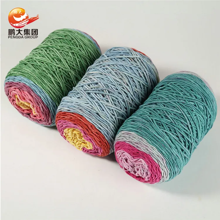 Tay Đan Đan Bằng Que Không Gian Nhuộm Gradient 100G 5 Ply 45 Bông 55 Acrylic Pha Trộn Bóng Bánh Sợi Cầu Vồng Bông