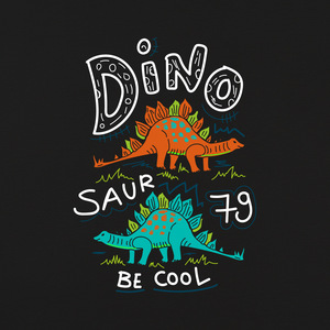 Dino Saur 79 Be Cool Camiseta de algodón negra unisex de corte holgado con diseño estampado Q86 - Product Image 5